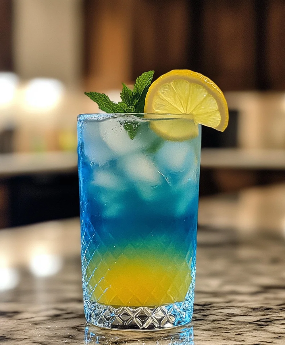 Blue Lemon Ocean Cocktail