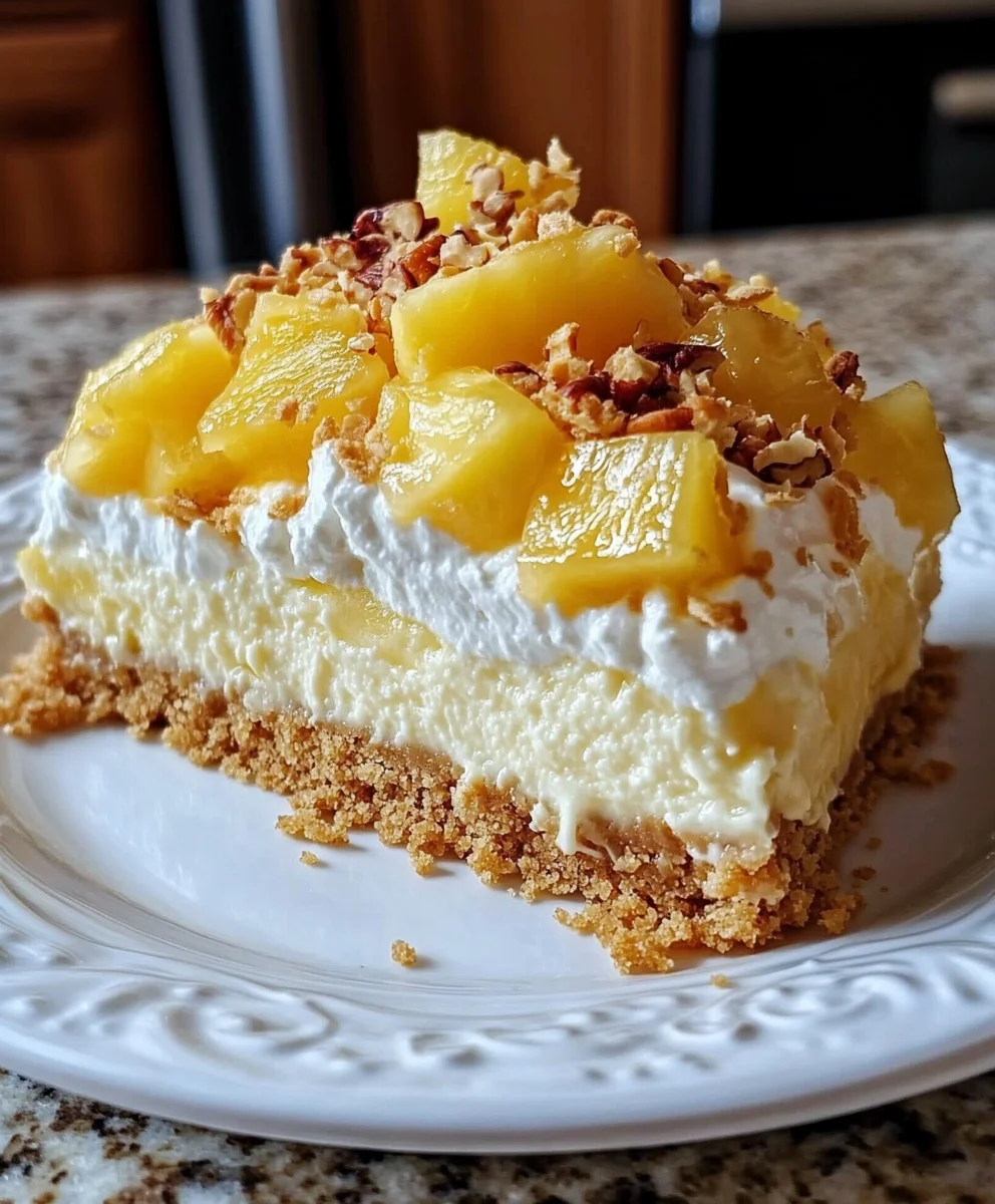 No-Bake Pineapple Heaven Cheesecake