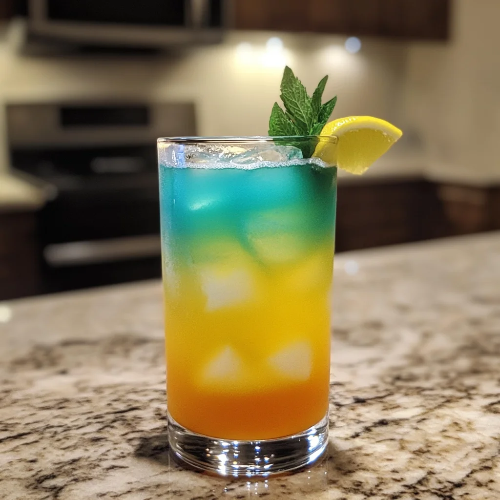 Blue Lemon Ocean Cocktail