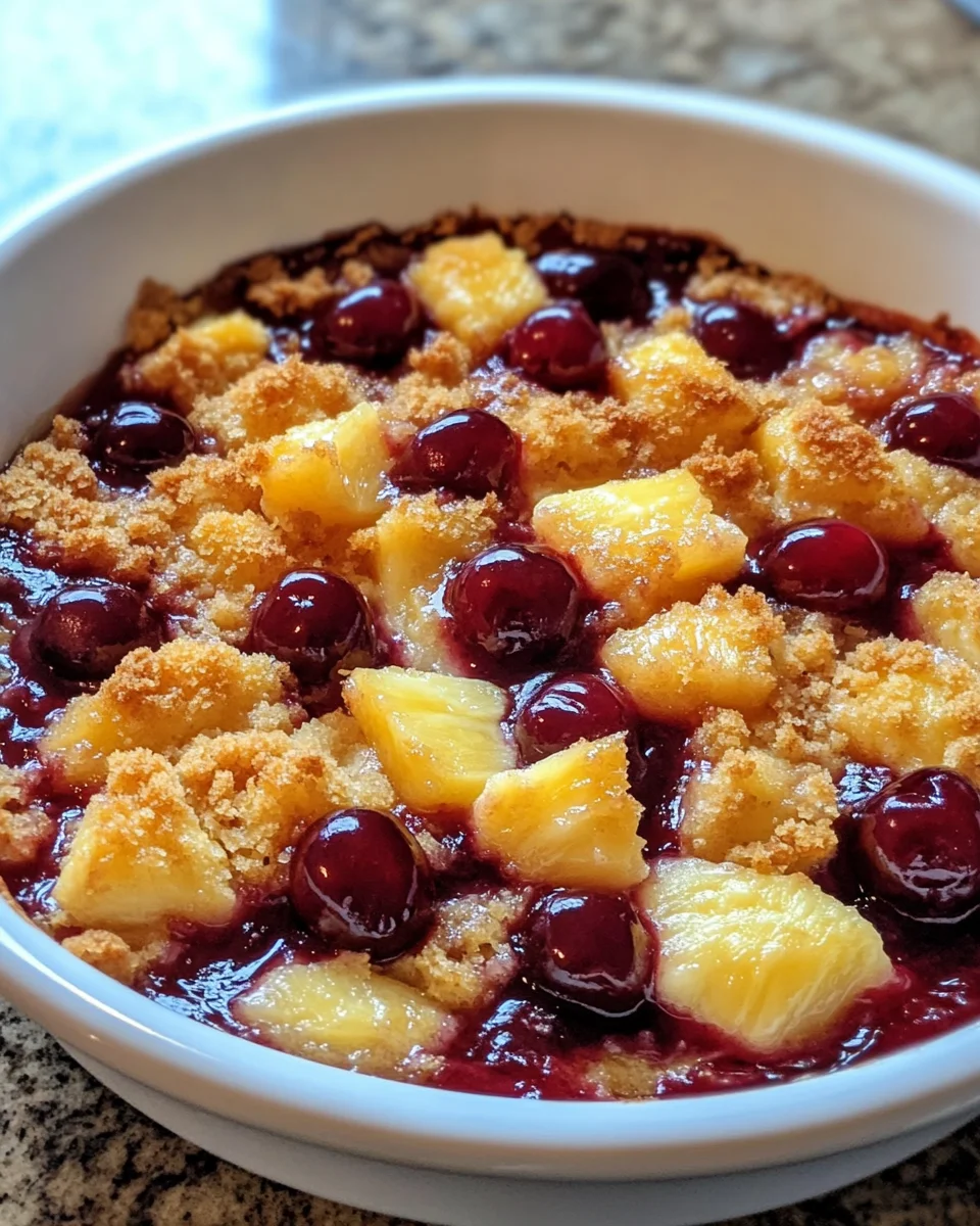 Cherry Pineapple Dump Cake – Easy, Sweet & Irresistible!