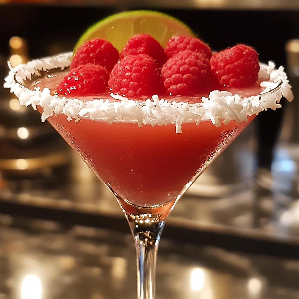 Tropical Raspberry Coconut Martini 