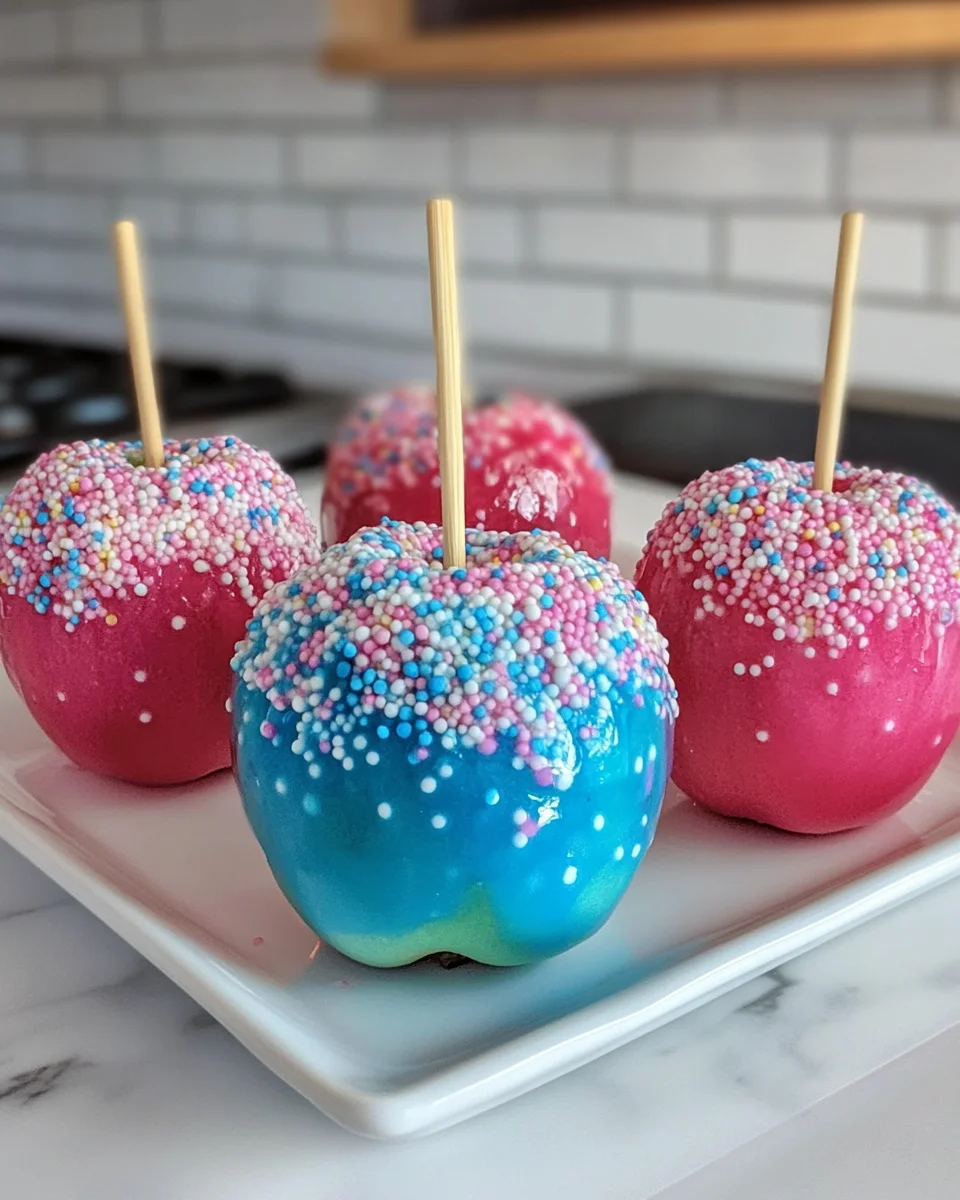Cotton Candy Swirl Candy Apples: A Sweet Treat Delight