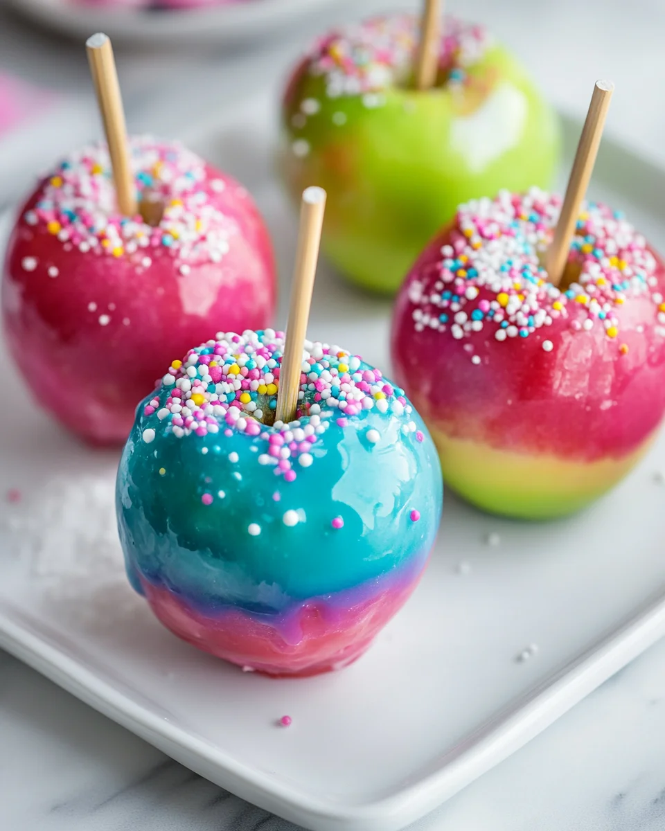 Cotton Candy Swirl Candy Apples: A Sweet Treat Delight