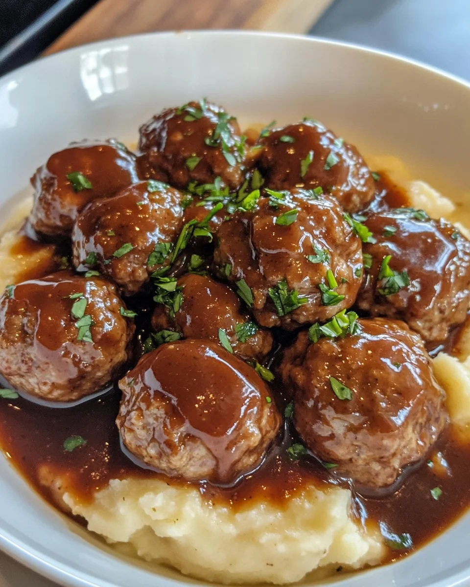 Salisbury Steak Meatballs – A Comforting Classic in Bite-Sized Form