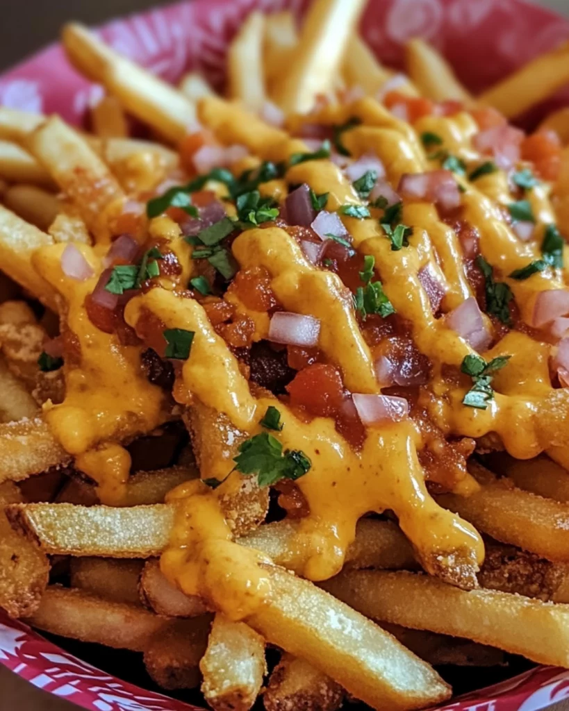 Homemade Taco Bell Nacho Fries with a side of creamy nacho cheese sauce