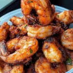 Crispy Cajun shrimp on toasted baguette with creamy remoulade sauce, garnished with fresh parsley.