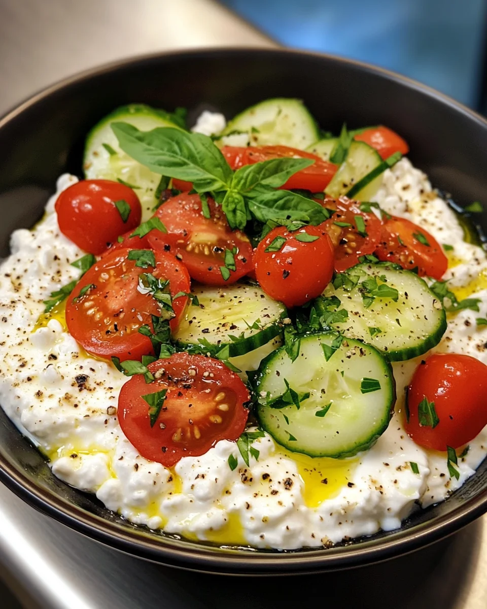 Tomato & Cucumber Cottage Cheese Delight