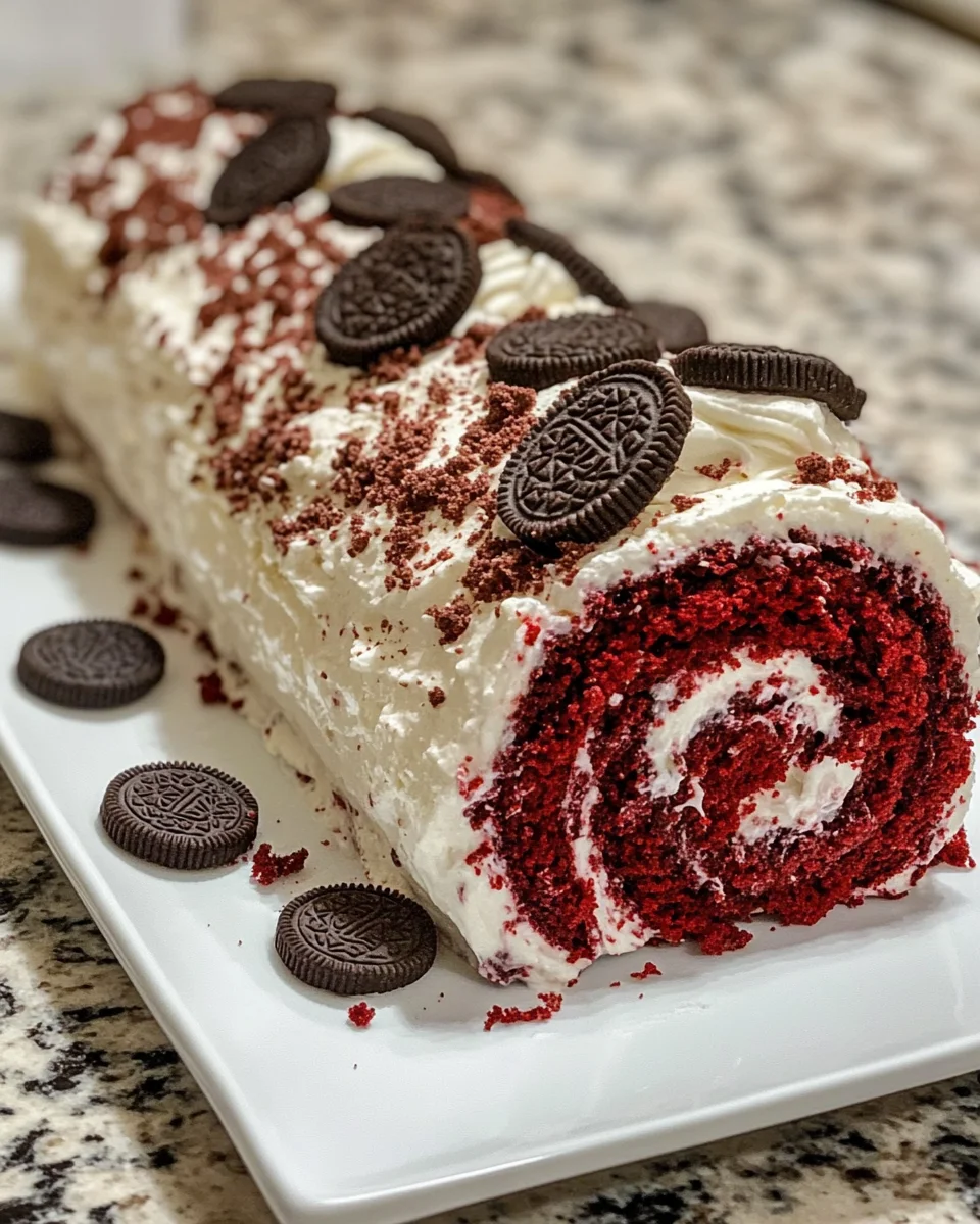Red Velvet Oreo Cake Roll: Indulge in a Sweet Delight!