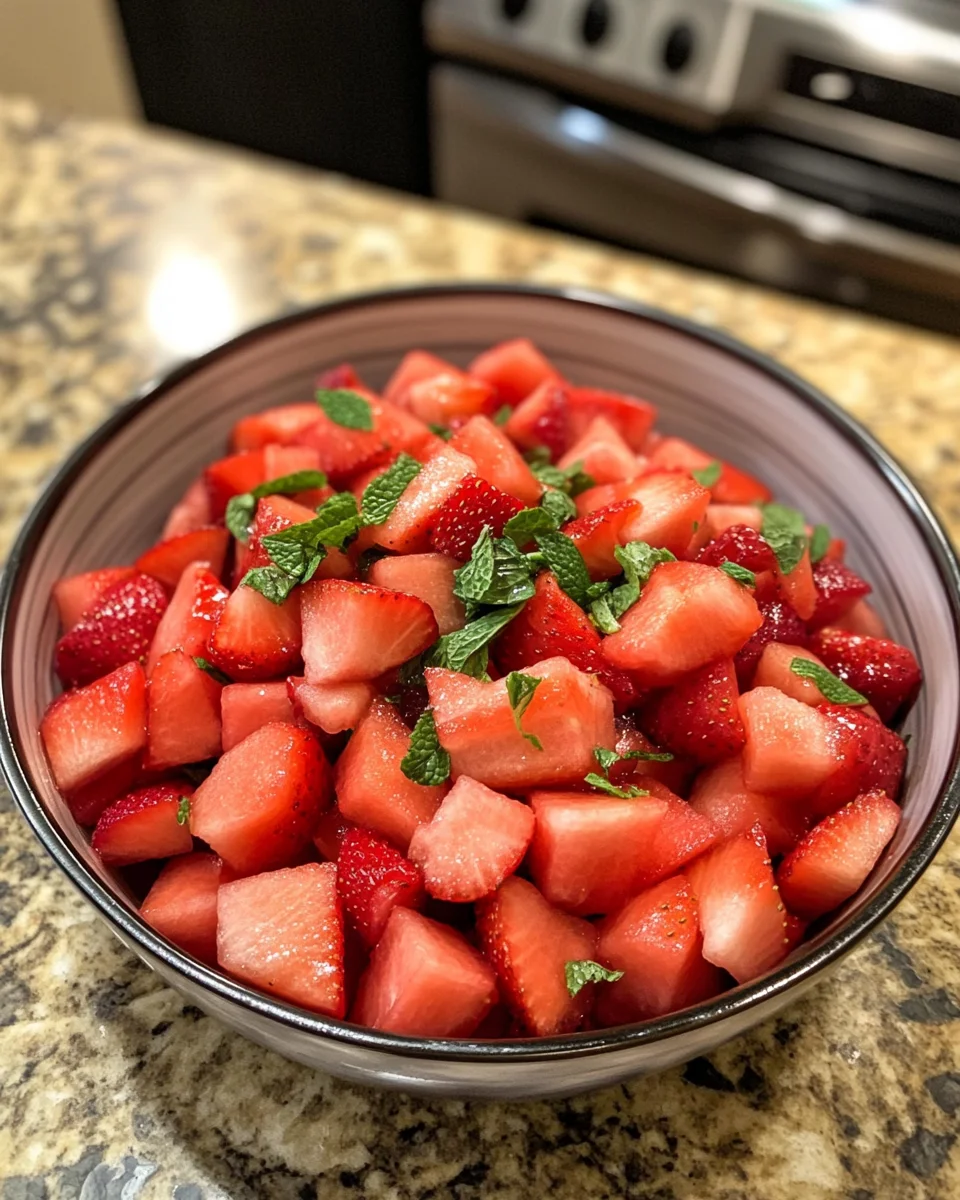 Strawberry Watermelon Salad with Refreshing Honey delights!
