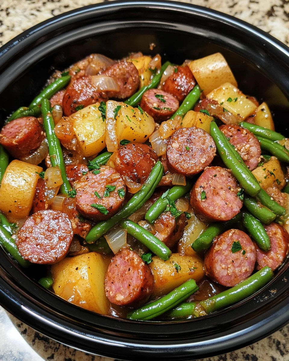 Crockpot Kielbasa and Green Beans: A Flavorful Delight!
