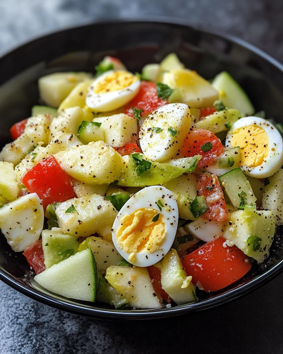Crisp & Creamy Cucumber Apple Egg Salad