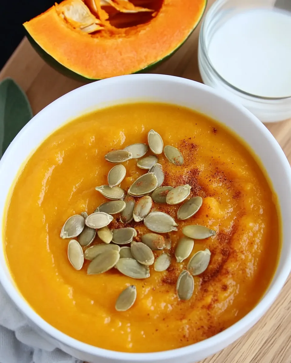Vegan Roasted Pumpkin Soup with Coconut Milk