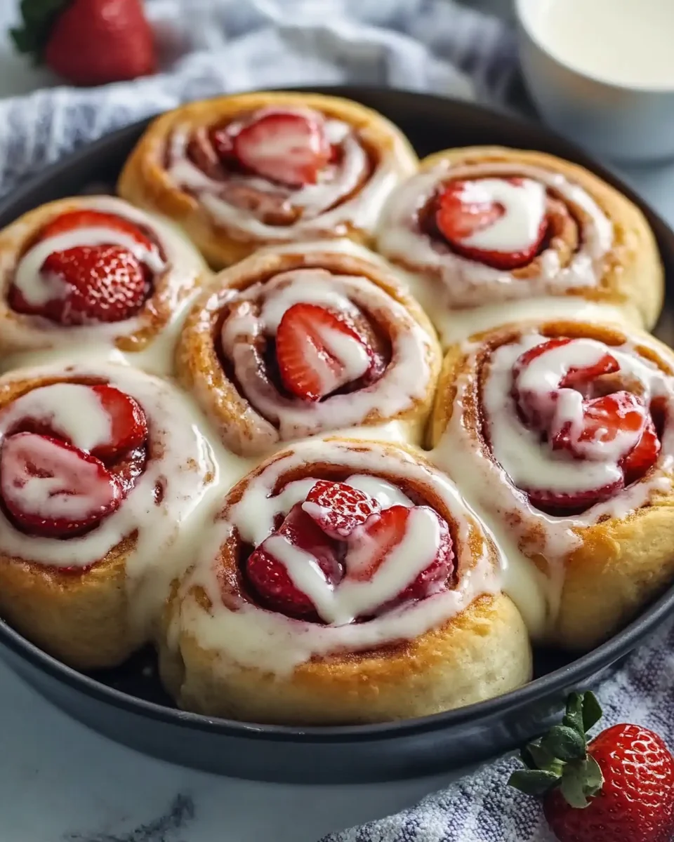 Strawberry Cheesecake Cinnabon Rolls recipe you’ll love!