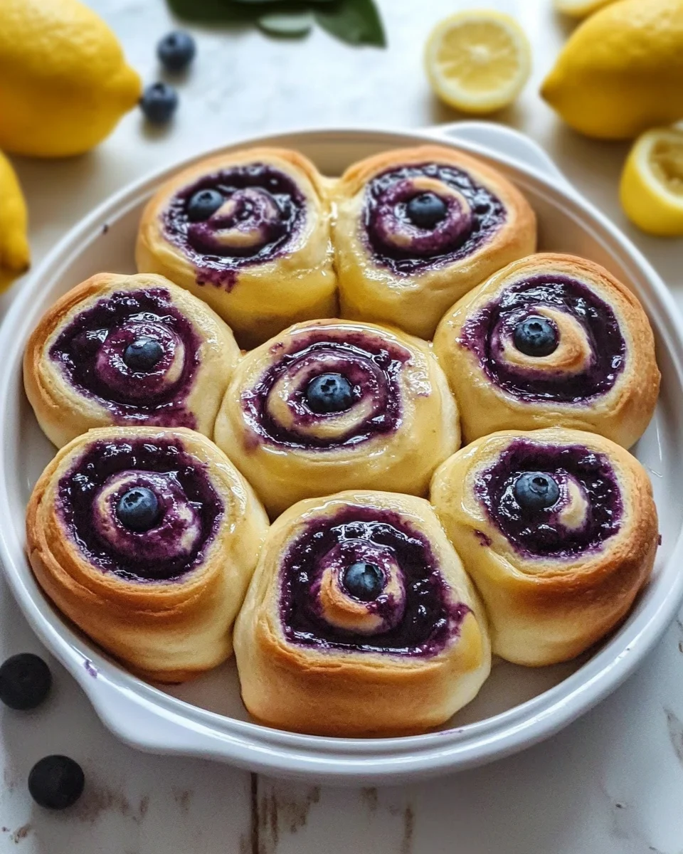 Lemon Blueberry Cinnamon Rolls