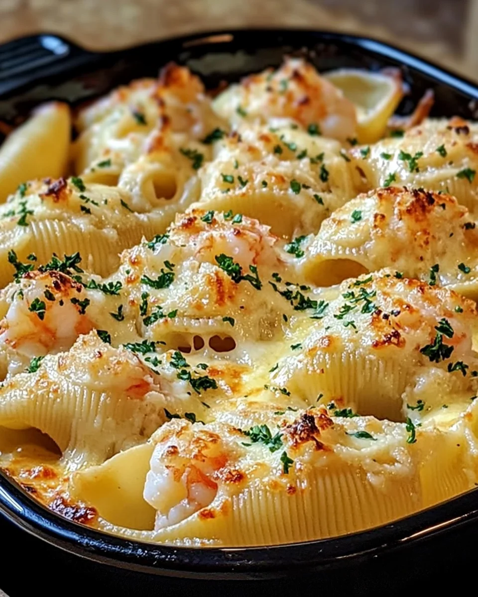 Creamy Seafood Stuffed Shells