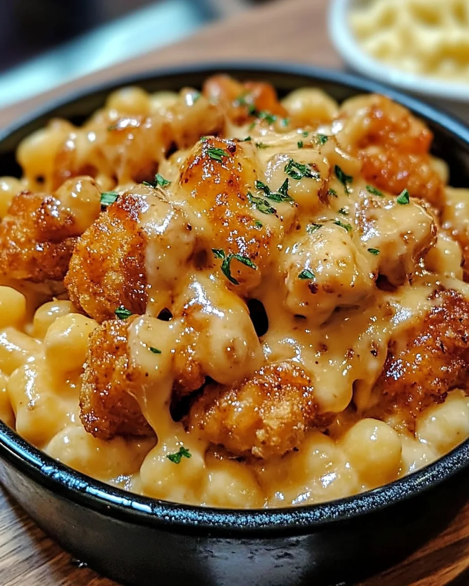 Creamy Honey Pepper Chicken Mac and Cheese Delight Awaits!
