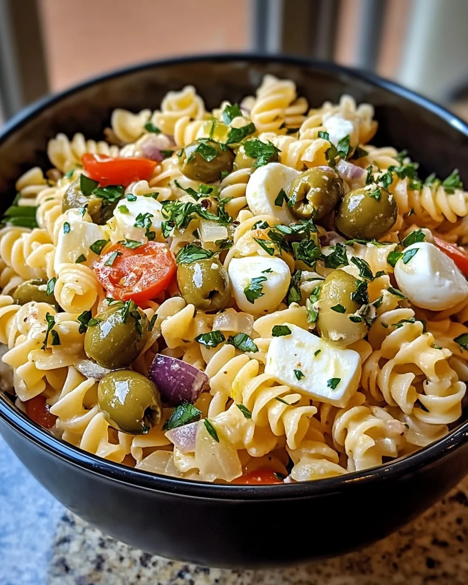 Dirty Martini Pasta Salad