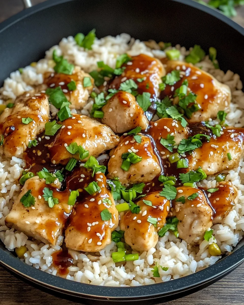Honey BBQ Chicken Rice: A Delicious Dinner Delight!