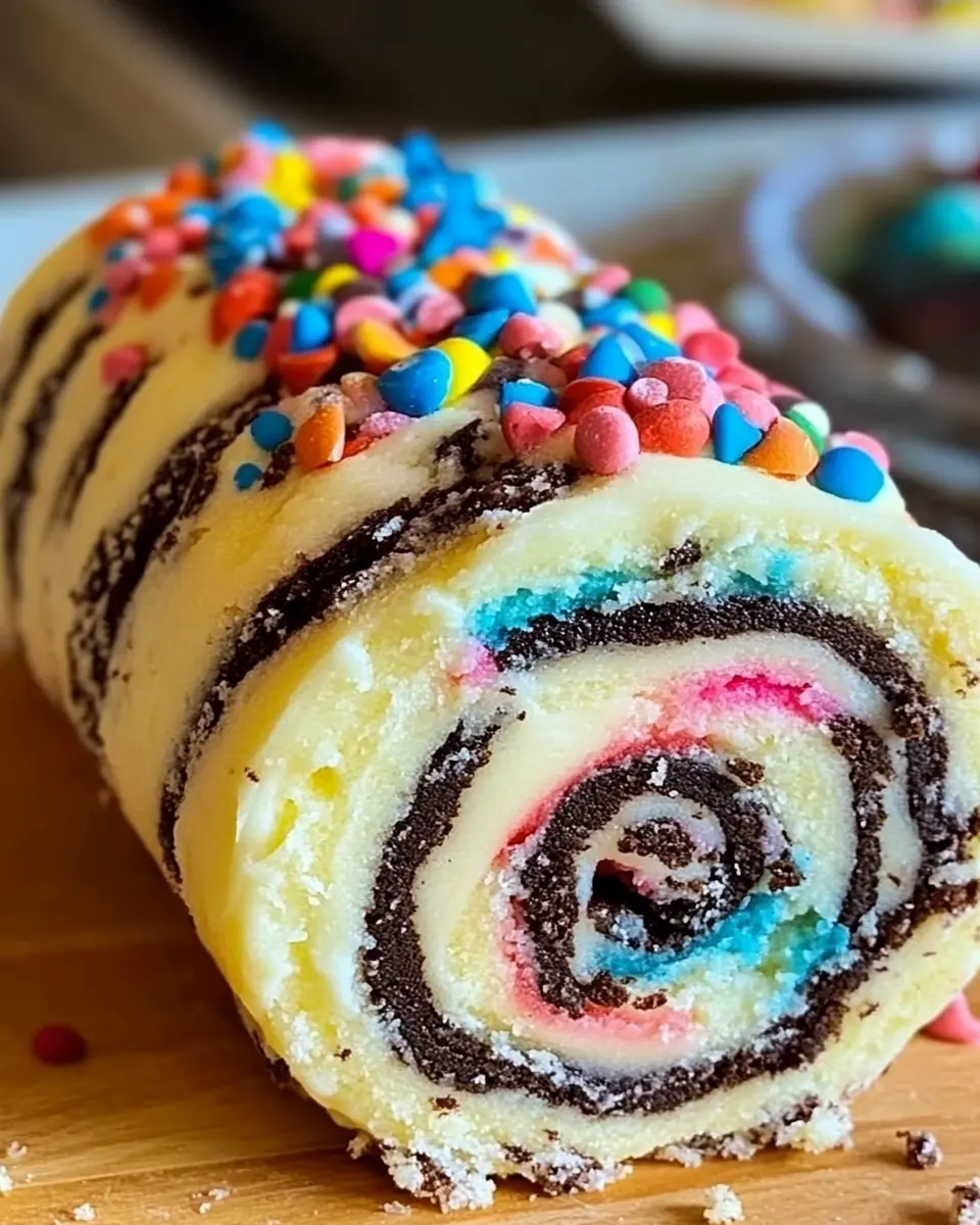 Funfetti Cookie Dough Swirl Roll – Easy and Fun Dessert Recipe