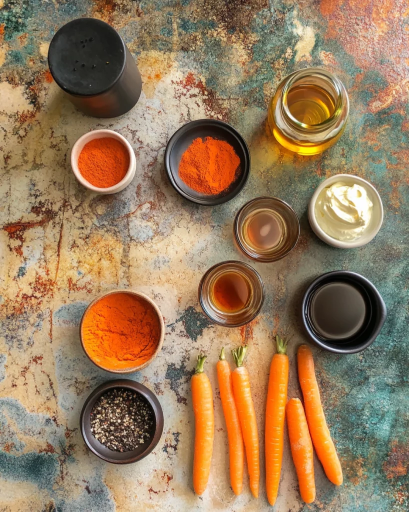 Roasted carrots on whipped ricotta with hot honey drizzle