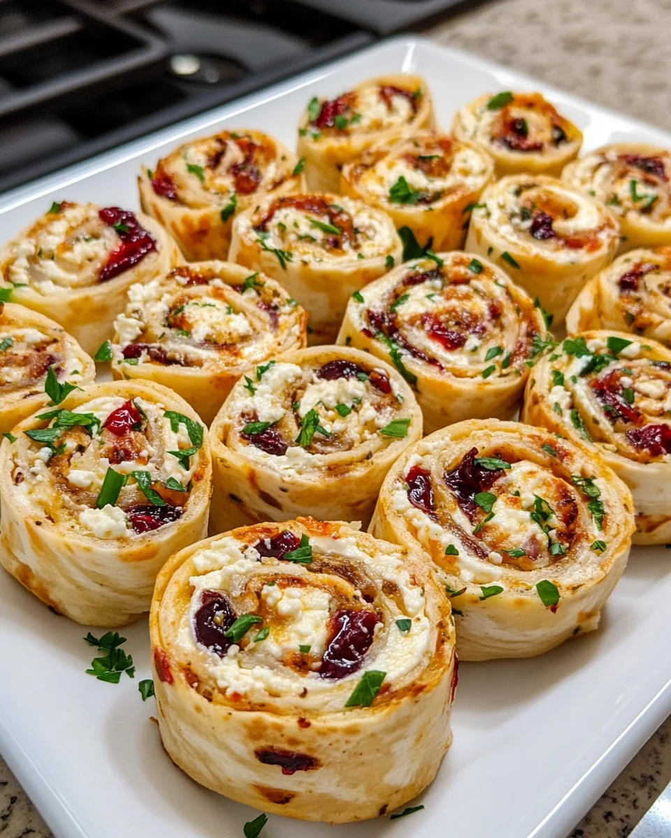 Cranberry and Feta Pinwheels