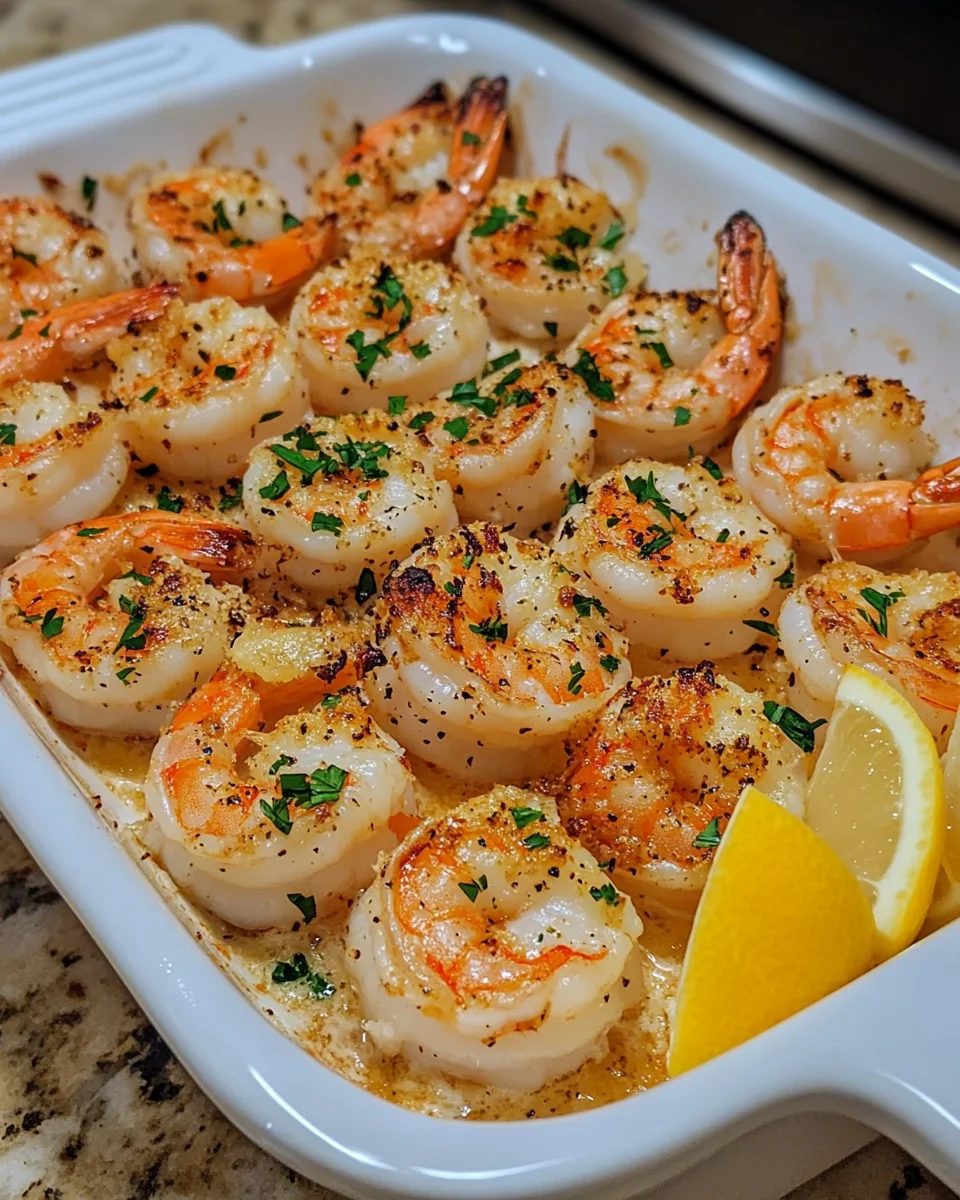 Garlic Parmesan Baked Shrimp