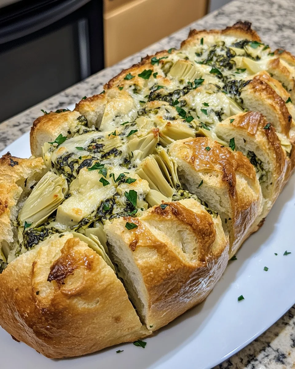 Spinach Artichoke Pull-Apart Bread