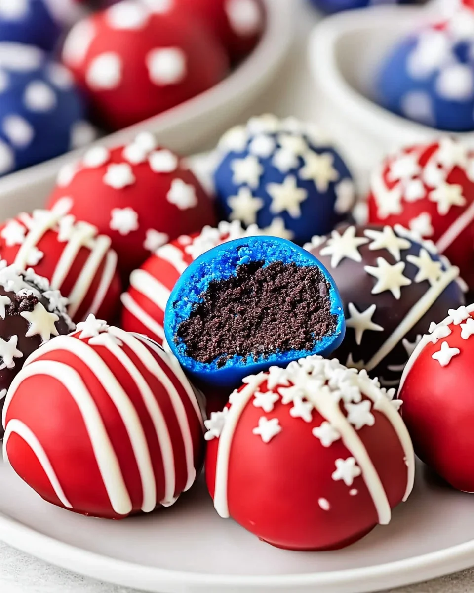 4th of July Oreo Cream Cheese Balls