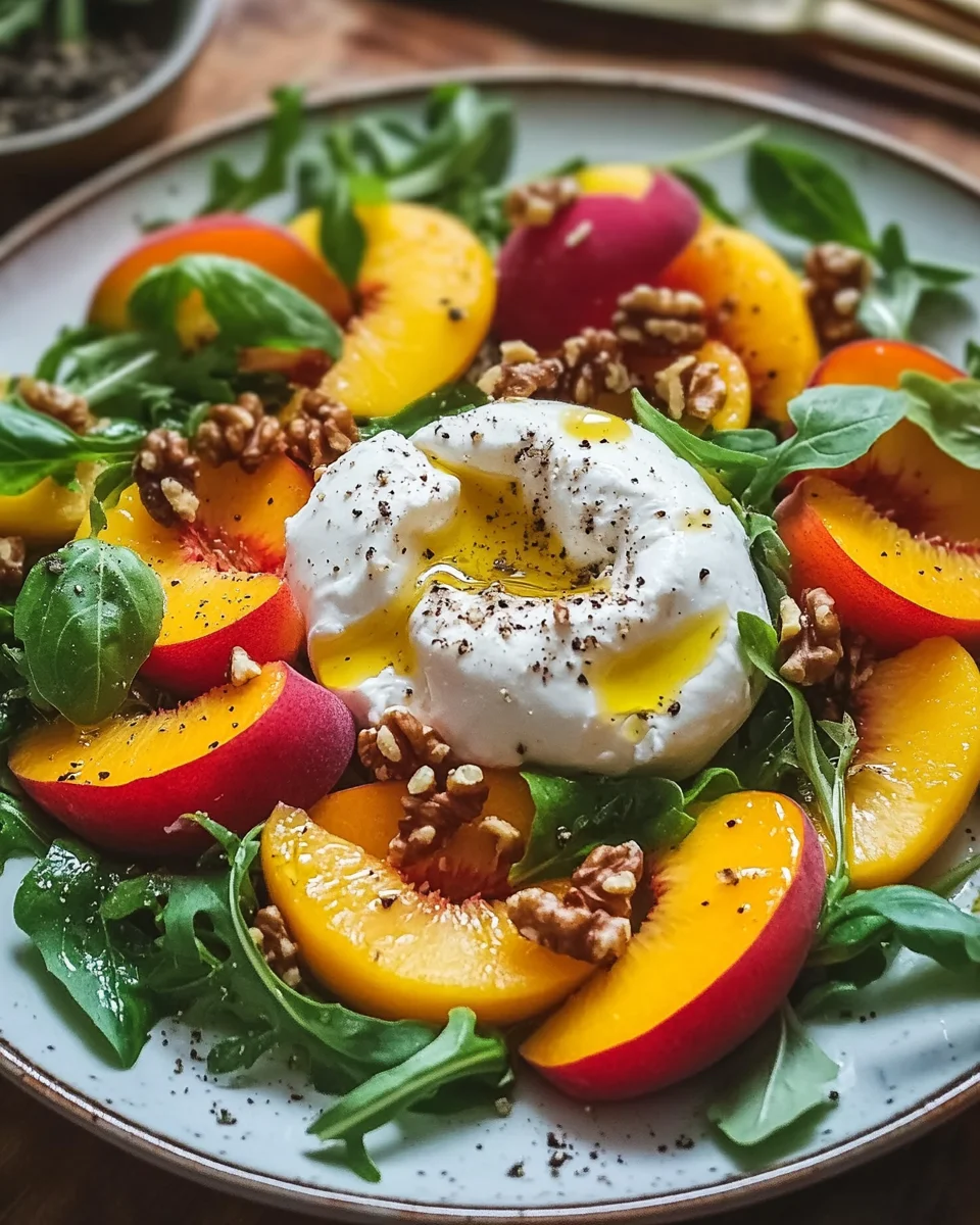 Peach Burrata Salad