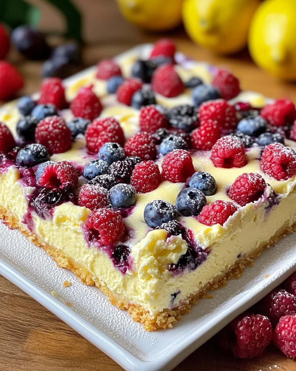 Lemon Berry Gooey Butter Cake