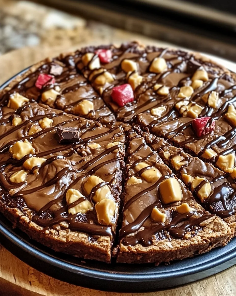 Peanut Butter Brownie Pizza