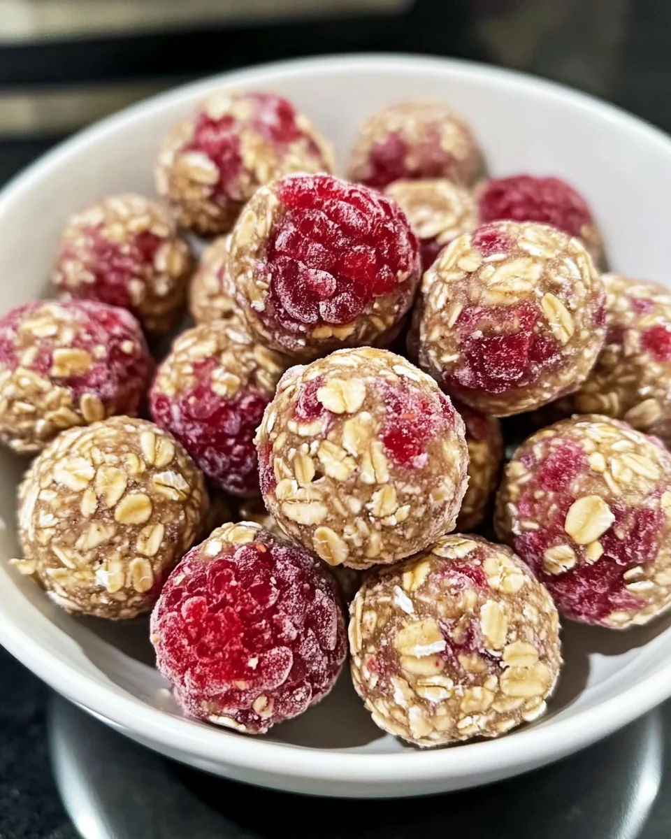 Raspberry Almond Energy Bites