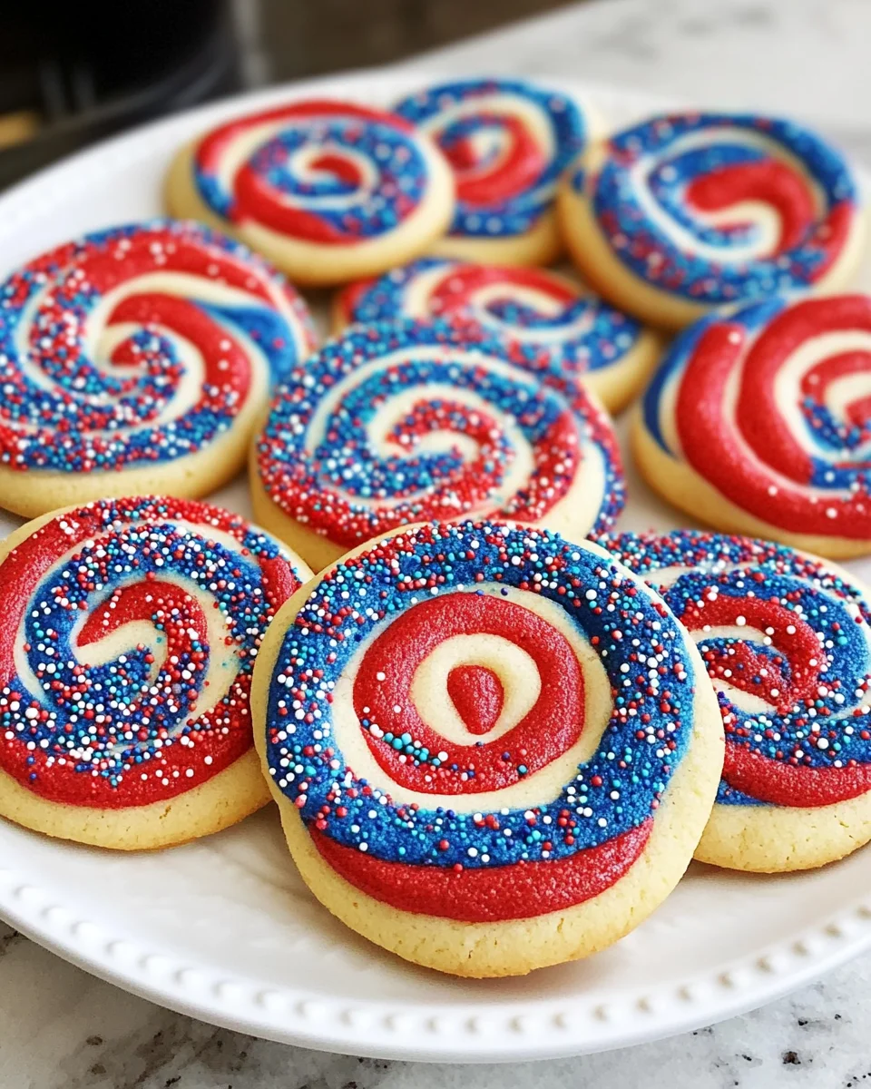 Patriotic Pinwheel Cookies