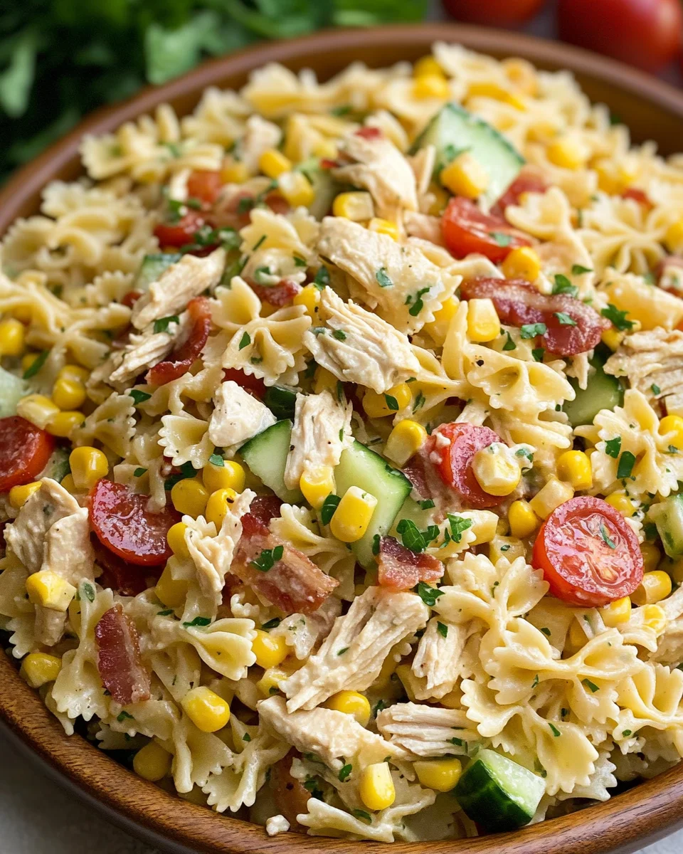Summery Chicken Pasta Salad