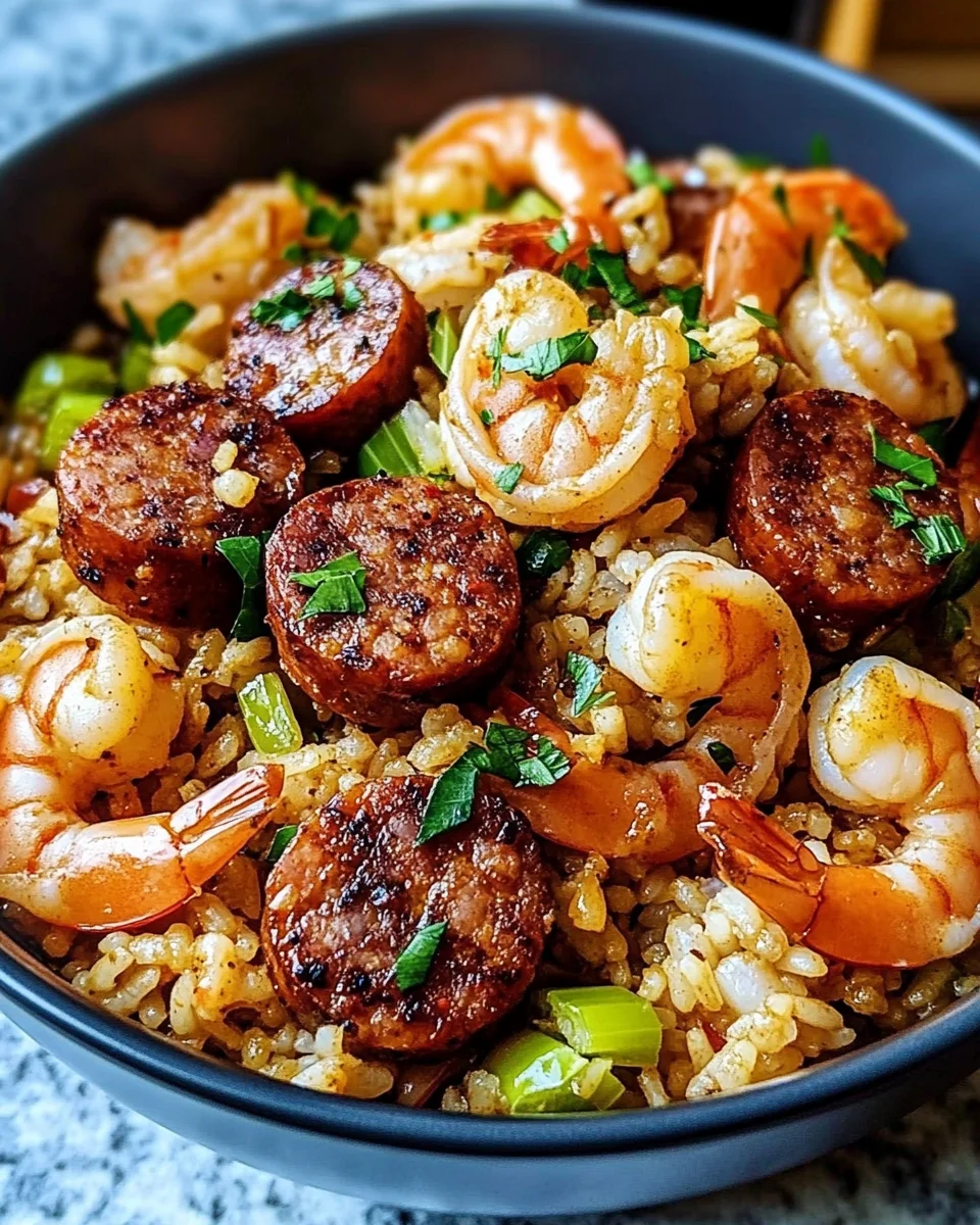 Shrimp and Sausage Dirty Rice