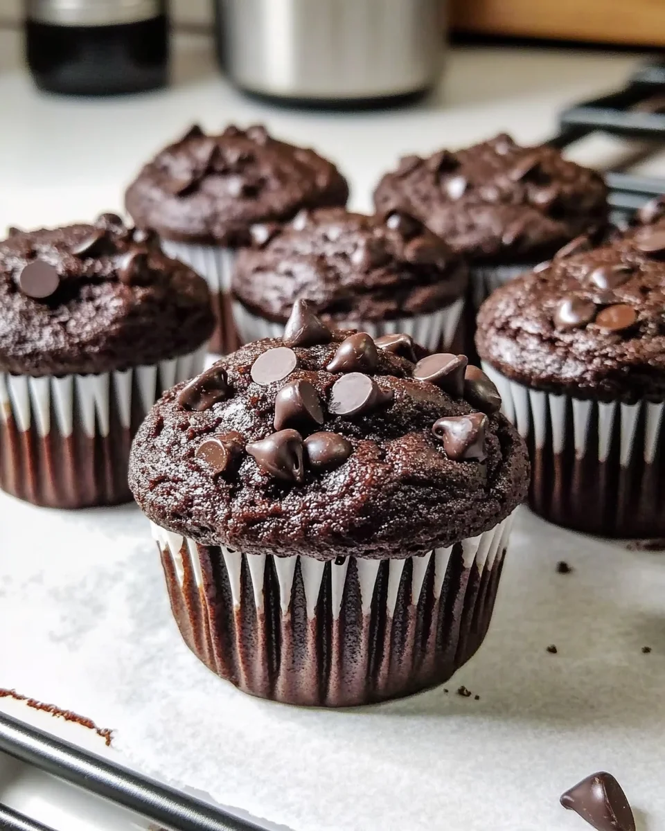 Double chocolate chip muffins: Indulge in pure bliss!