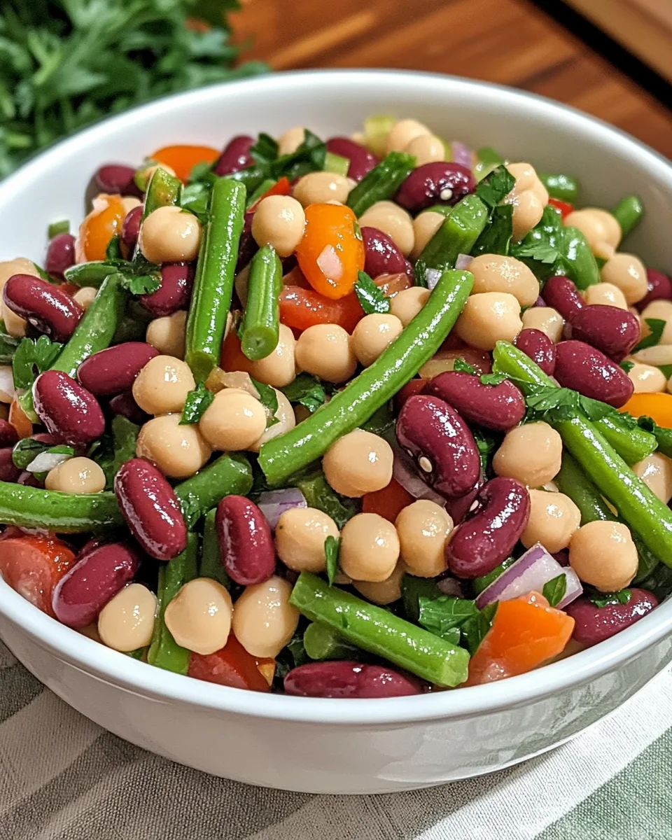 Marinated Four Bean Salad: Refreshing & Easy Recipe!