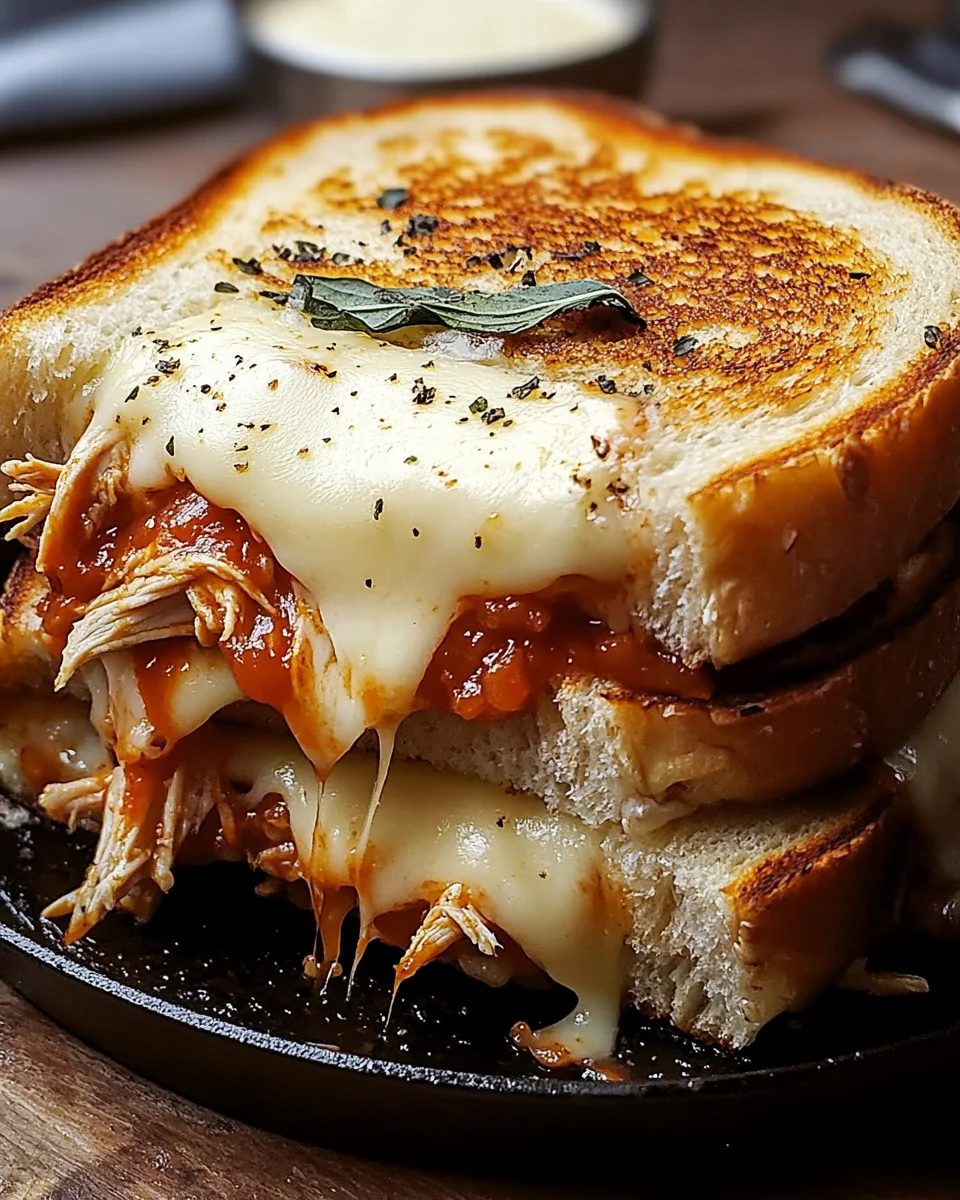 Lazy Chicken Parmesan Grilled Cheese