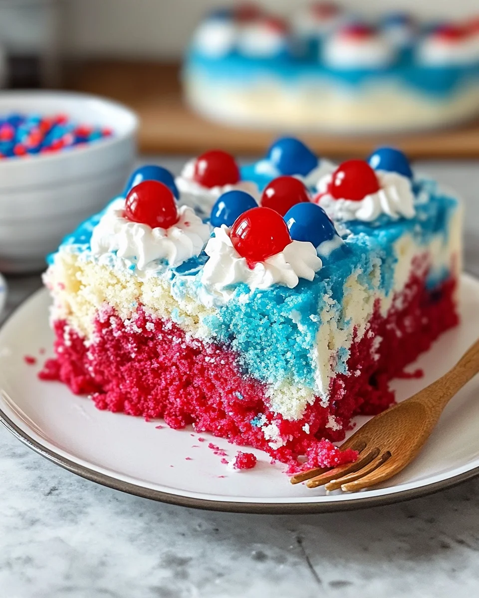 Red, White, & Blue Poke Cake
