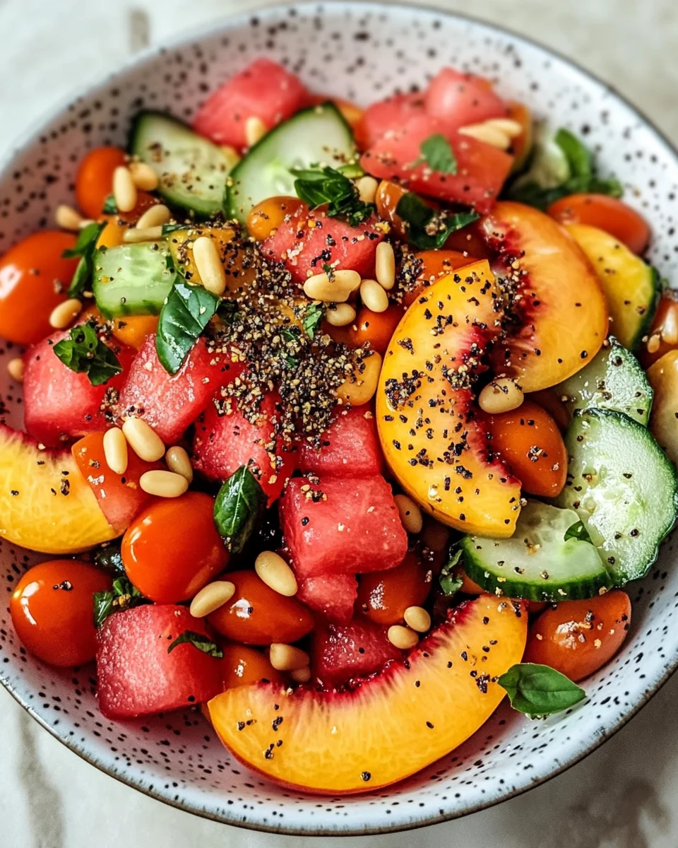 Summer Peach Watermelon Salad