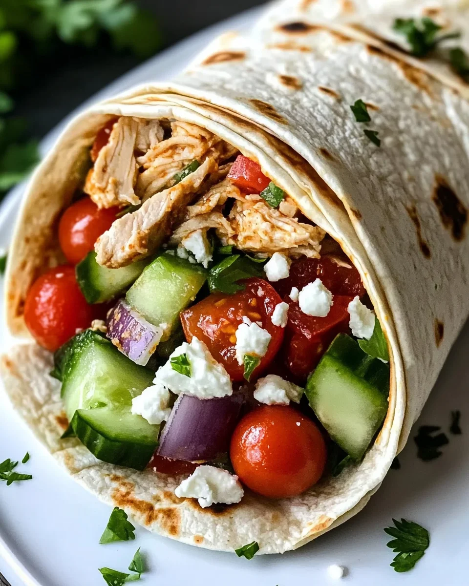 Mediterranean Chicken Wraps