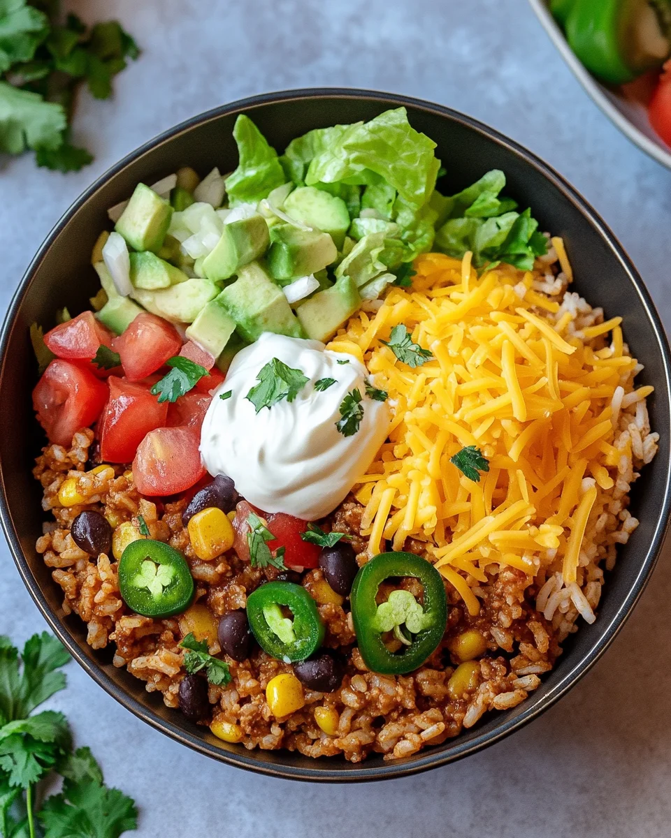 Taco rice bowl