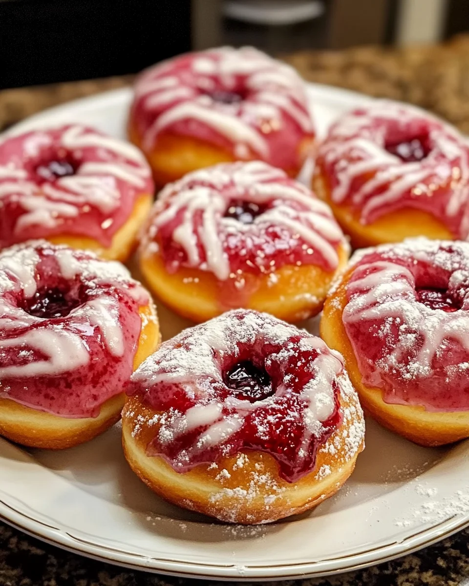 Baked Raspberry Donuts