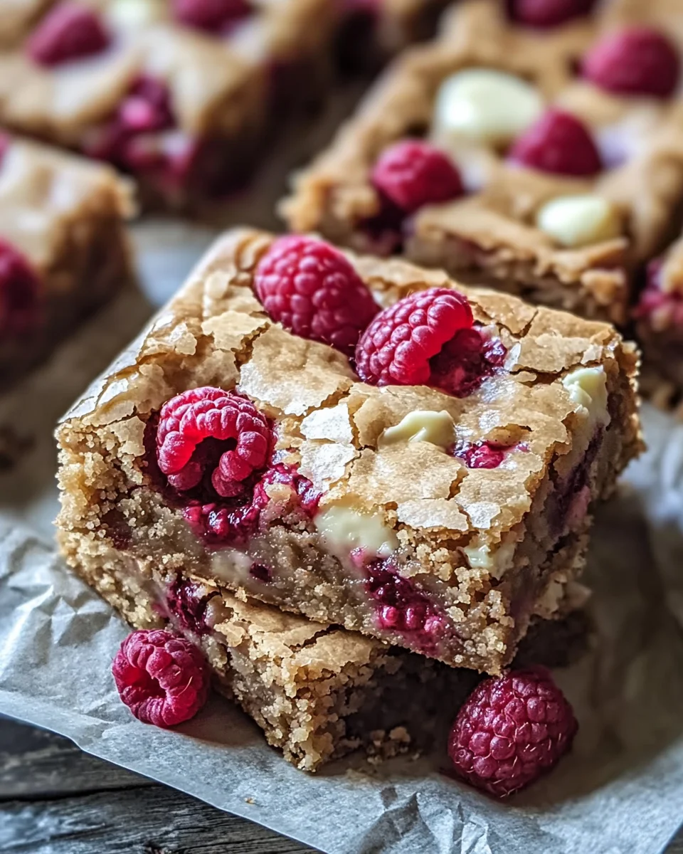 White Chocolate Raspberry Blondies