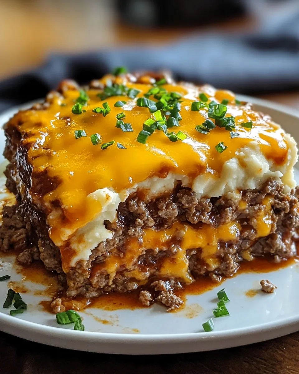 Cheesy Loaded Meatloaf Casserole