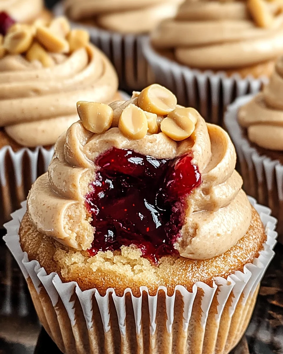 Peanut Butter and Jelly Cupcakes
