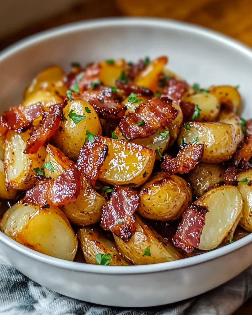 Crispy Bacon Honey Roasted Potatoes