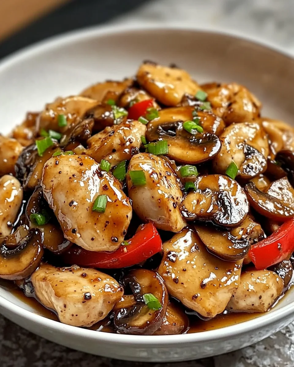 Peppery Chicken Mushrooms
