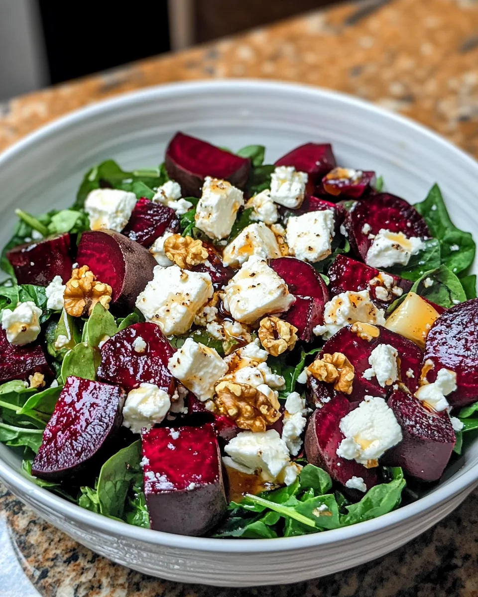 Best Roasted Beet Salad with Feta Cheese