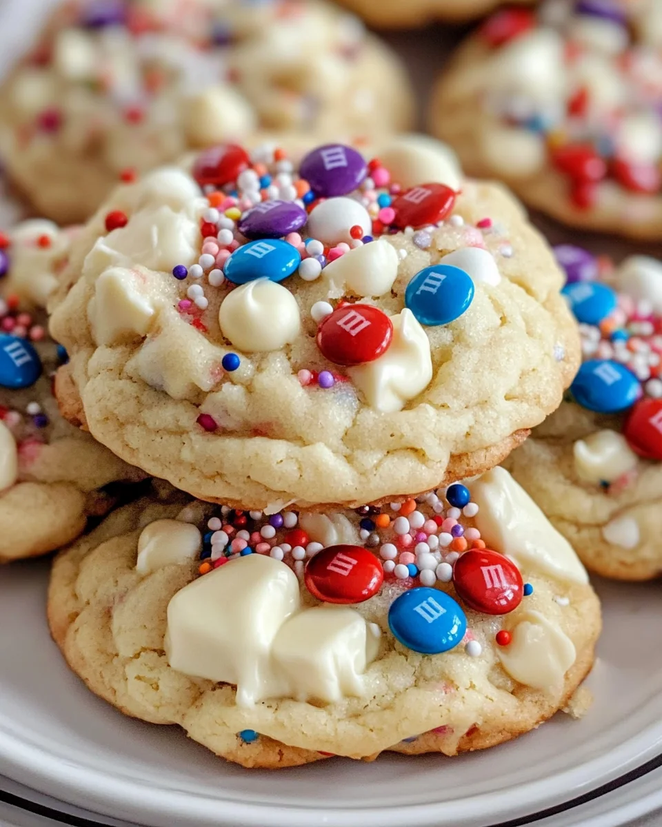 4th of July Cake Mix Cookies